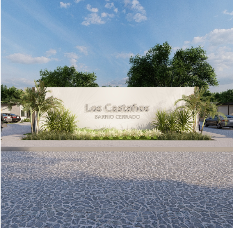 Los Castaños - Vista aérea del barrio cerrado premium en Luque