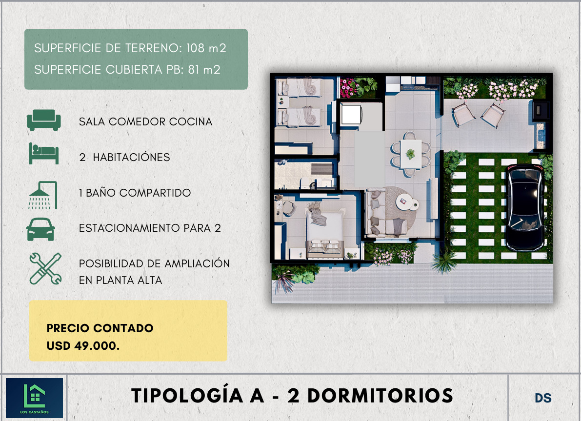 Planta A - 2 dormitorios Los Castaños